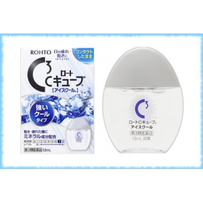 Глазные капли для контактных линз с ледяным освежающим эффектом C3 Ice Cool, Rohto, 13 мл.