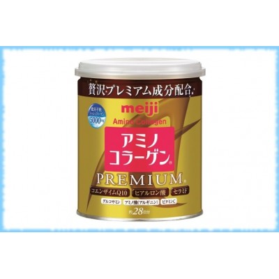 Обновленный аминоколлаген Premium, Meiji, банка с ложкой, курс - 28 дней, 200 гр.