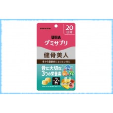 Жевательные мармеладки для здоровых костей Gummy Supple Kenkotsu Bijin, UHA, на 20 дней