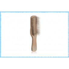 Массажная восстанавливающая расческа Мажестик/Majestic (Scalp Brush), Gold, S-Heart-S, цвет - золотой, 376 зубчиков 