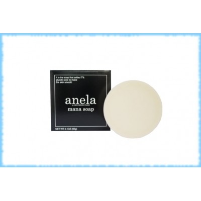 Мыло с 7% содержанием AHA (гликолевая кислота) с сеточкой Anela Mana Soap, 60 гр.