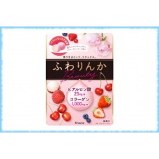 Жевательные конфеты со вкусом розы и ягод Fuwarinka Beauty, Kracie, 32 гр.