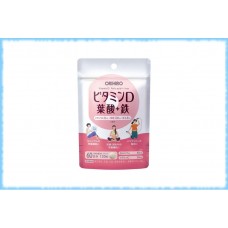 Витаминный комплекс для женщин Vitamin D + Folic Acid + Iron, Orihiro, на 60 дней